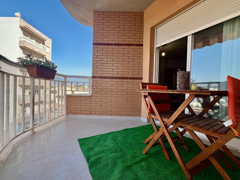 This amazing apartment, close to the town centre and of course the sea is extremely bright and spacious and comes with a private parking space and storage. It is located on the second floor with a lift and has everything to live comfortably in an unbeatable location.There is a large open living/dining room with access out to the inviting terrace. There is an independent fully equipped kitchen, with a separate large laundry area 2 large double bedrooms and complete bathroom.Everything you could possible want from a permanent home or to enjoy during the holidays.