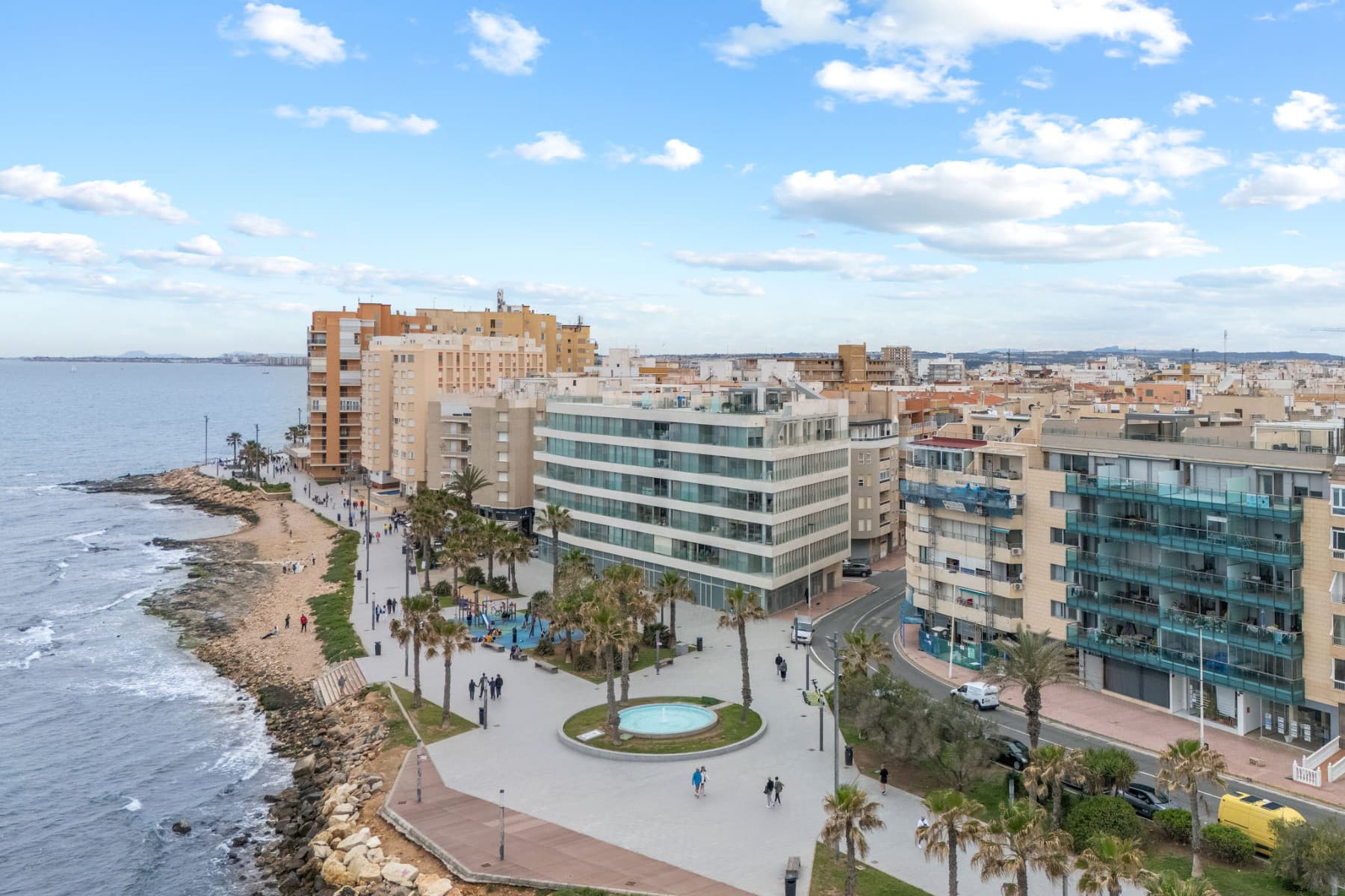 Imagine waking up each morning to the calming sound of waves and the first rays of sunshine. This beautiful second-floor apartment offers a truly privileged location right on the seafront promenade, between Playa del Cura and Los Locos Beach. Built in 2007, this 98 m² home combines modern comfort with unforgettable, unobstructed views of the Mediterranean – visible right from your spacious balcony.

 

Bright and open spaces with quality finishes

 

At the heart of the home is a spacious living room that flows seamlessly onto the large balcony. From here, you can enjoy panoramic sea views and watch the promenade’s lively atmosphere in total privacy. The smart layout features three cozy bedrooms with ample storage, two stylish bathrooms, a separate kitchen, and a practical utility room. Central air conditioning ensures ideal temperatures all year round.

 

A balcony made for enjoying life

 

The highlight of this home is undoubtedly the large balcony, offering breathtaking views of the Mediterranean and the seafront promenade. Whether it's your morning coffee by the sea, a peaceful sunbathing session, or an evening with friends – this space invites you to relax and enjoy.

 

Added value with community features

 

The apartment includes a private parking space in the community’s underground garage. The shared swimming pool areas are currently undergoing renovation, scheduled to be completed by summer 2025 – offering even more comfort and opportunities for relaxation.

 

Dream location in the heart of Torrevieja

 

This home couldn’t be better located:

 

Right on   the beachfront, between two of Torrevieja’s most popular beaches

The city   center, shops, restaurants, and cafés all within walking distance

Only 40   km to Alicante airport – easy for both holiday stays and year-round living



This apartment is a perfect choice if you’re looking for high-quality living, a unique location, and stunning sea views. Come and fall in love with a home where every day feels like a holiday.

