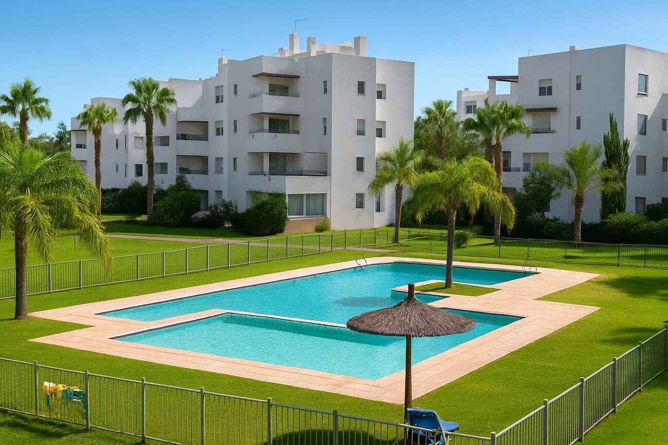One-Bedroom Apartment in Las Terrazas de la Torre Golf, Murcia, Newly Renovated, South-Facing with Pool Views.This beautifully renovated one-bedroom apartment is located in the desirable Las Terrazas de la Torre Golf Resort in Murcia. Positioned on the first floor and south-facing, the property enjoys all-day sunshine and overlooks the communal swimming pool, creating the perfect spot to relax and unwind.Inside, the apartment has been tastefully updated with a modern finish, featuring an open-plan living and dining area, a fully fitted kitchen, a bright double bedroom, and a stylish bathroom. A private large double terrace complete with glass curtains provides stunning views across the pool, resort gardens and golf course.Residents can enjoy a stunning communal solarium offering panoramic 360° views. Elegantly appointed, the space features a dining area, comfortable sun loungers, and a stylish lounge for relaxation and socializing.Las Terrazas de la Torre Golf Resort is a secure, gated community with 24-hour security, designed around a stunning Jack Nicklaus golf course. The resort offers beautifully maintained communal gardens, several swimming pools, on-site bars and restaurants, a supermarket, and is just a short drive to Murcia Airport and the beautiful beaches of the Mar Menor. 