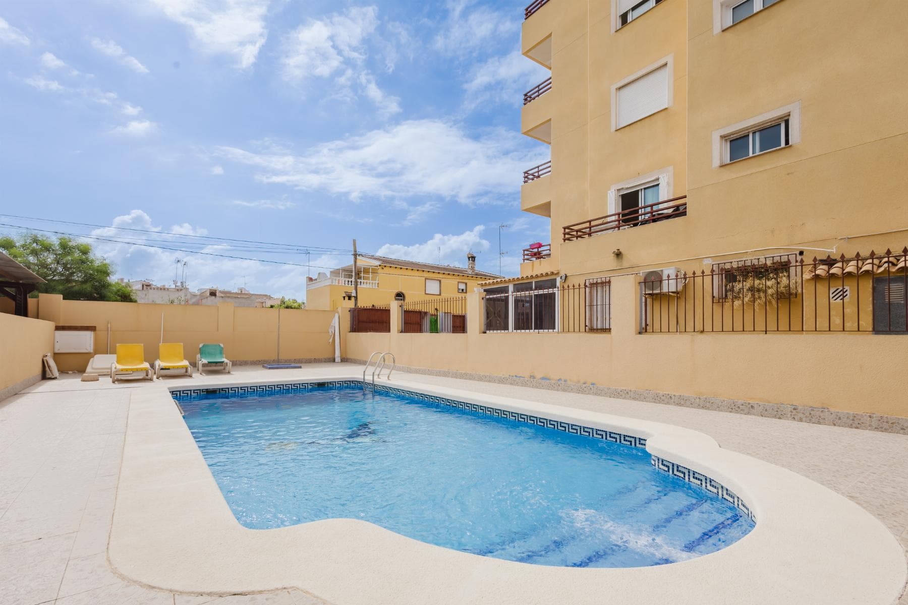 Your new home in Torrevieja sunshine, sea, and quality of life all year round For sale at only €148,800, this bright and spacious apartment on the fifth floor (built in 2005) offers comfort, a strategic location, and that Mediterranean lifestyle so many dream of.With approx. 85 m² built, it features 2 spacious bedrooms 1 full bathroom A cozy living-dining room Fully equipped independent kitchen A 10 m² private terrace, accessible from both the living room and one of the bedrooms perfect for relaxing under the sun.Includes private garage space and access to a lovely communal pool. Located in the heart of Torrevieja, close to all amenities supermarkets, pharmacies, local shops, schools, restaurants, bars, shopping centres and public transport. Just 40 minutes from Alicante Airport. The beaches are the soul of Torrevieja Only 4 minutes by car or 25 minutes walking to the popular Playa del Cura, with its lively promenade full of restaurants and shops. Also close to Playa del Acequión and Playa de los Náufragos, both awarded the Blue Flag, ideal for families thanks to their calm waters and full range of services. Discover iconic nearby attractions The stunning Pink Salt Lakes, The Parque de las Naciones, The Marina, And the Natural Park of Las Lagunas de La Mata and Torrevieja. Perfect as a permanent home, holiday retreat or investment property. Contact us today and come visit your future home on the Costa Blanca. Torrevieja is waiting for you!IBI €202Community fees €183 quarterlyPropertyForSale Torrevieja CostaBlanca ApartmentWithTerrace MediterraneanLifestyle RealEstateInvestment