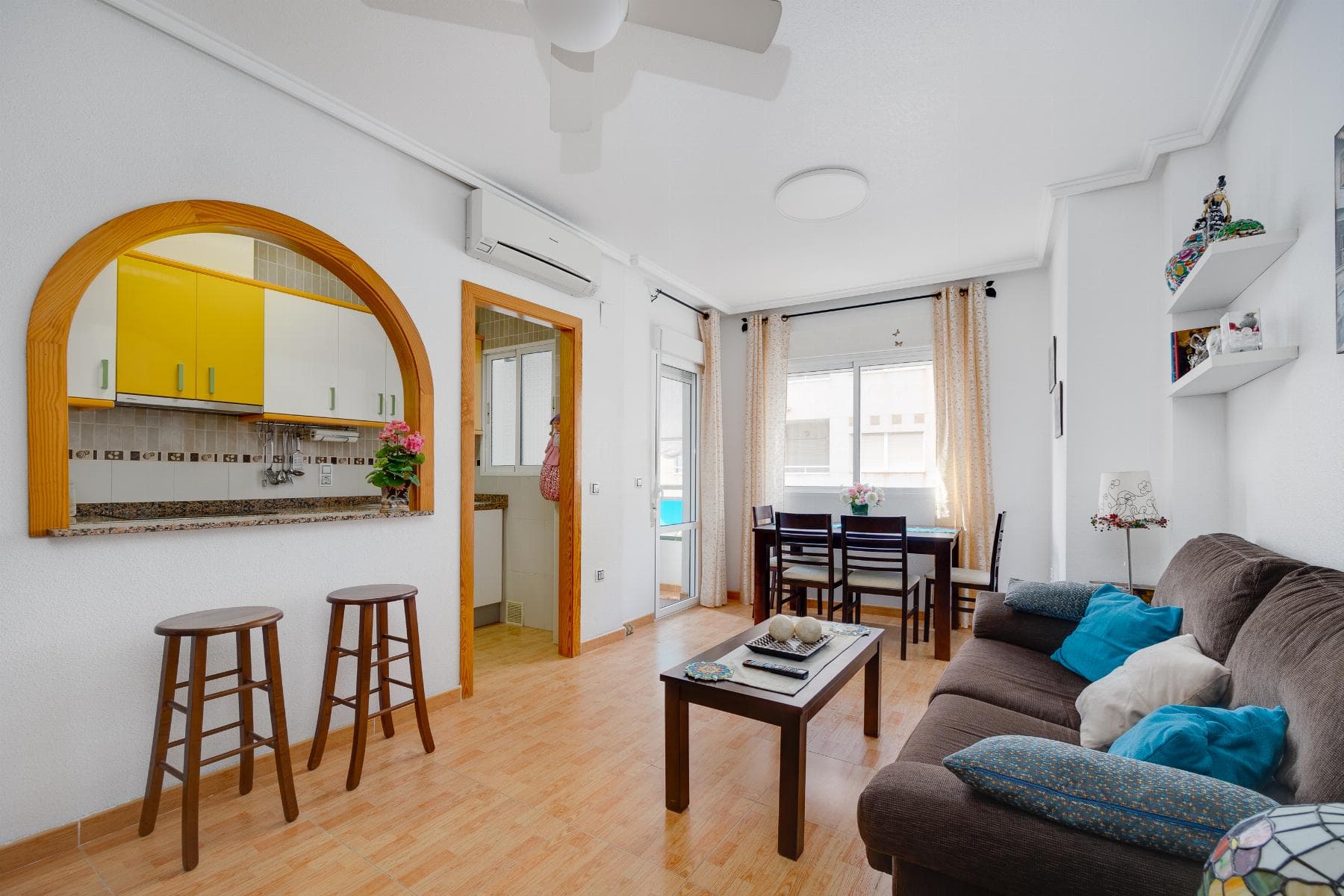 Discover this cosy flat located in one of the most convenient and sought-after areas of Torrevieja. With 80 m² of floor space, a north-west facing aspect and in good condition, this property offers an excellent opportunity to enjoy the Mediterranean lifestyle all year round. Price €139,990Key features 80 m² of living space 2 bedrooms 1 bathroom Open-plan kitchen North-west facing Sun terrace Built in 2007 Sold furnished and with appliances Just 500 metres from the sea Property tax (IBI) €232.15 per year Service charge €400 per yearLocated in an area with all amenities within easy reach, youll be close to supermarkets, pharmacies, bars, restaurants, shopping centres, parks and the beach, offering convenience and a high quality of life for both residents and those looking for a second home. Furthermore, Alicante-Elche Airport is approximately 44 km away, about a 45-minute drive. Request more information and book your viewing. Come and discover everything this flat has to offer!